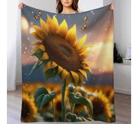 LLLBBB Couverture SunFleur - Douce en Flannel Couvertures Convient À Toutes Les Saisons pour Voyager, Lit Ou Canapé 100×130cm