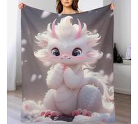 LLLBBB Dragon Mignon Couverture De Salon en Flannel Jeté De Lit comme Couvertures De Canapé De Lit 150×200cm