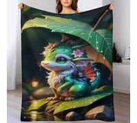 LLLBBB Dragon Mignon Couverture Polaire,Plaid Couvertures en Flannel en Lit Douce Et Confortable,Jeté De Canapé Résistantes 130×180cm