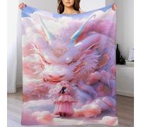 LLLBBB Dragon Mignon Couverture pour Enfants Adultes - Flannel, Couvertures Douce - Respirante, Hypoallergénique, pour Lit Ou Canapé 140×180cm