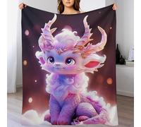 LLLBBB Dragon Mignon Impression 3D Couvertures Légère en Polaire De Flannel Linge De Lit Couvre-lit Couverture De Canapé 130×180cm