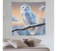 LLLBBB hibou Décoration De Salle De Tapisserie, Tenture Murale De En Tissu Mural, Muraux De Tapisseries, Tissu Pour Le Mur De La Décoration Du Salon De La Maison 150×150cm