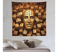 LLLBBB Homme aux dés Tapisserie De Sceau Imprimée En 3D, Tenture Murale Tapis Mural Esthétique Pour Salon Et Chambre À Coucher 150×150cm
