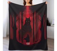 LLLBBB Impression des Loup Couverture en Flannel Super Doux Non Rejet Couvertures Polaire en Peluche Ultra Luxueuse 100×130cm