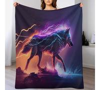 LLLBBB Loup Douce Couverture Flannel Polaire Également Parfaite comme Couvertures De Séjour, De Canapé 100×130cm