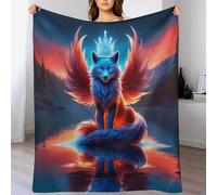 LLLBBB Loup Pattern Couverture Chaude Et Confortable Douce, Couvertures Flannel, Lavable À La Machine Facile À Manipuler, 130×150cm