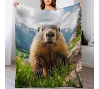 LLLBBB Marmotte Douce Couverture Flannel Polaire Également Parfaite comme Couvertures De Séjour, De Canapé 140×180cm