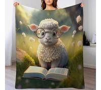 LLLBBB Mouton Mignon Couverture pour Enfants Adultes - Flannel, Couvertures Douce - Respirante, Hypoallergénique, pour Lit Ou Canapé 180×200cm