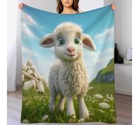 LLLBBB Mouton Mignon Couverture pour Enfants Adultes - Flannel, Couvertures Douce - Respirante, Hypoallergénique, pour Lit Ou Canapé 180×200cm