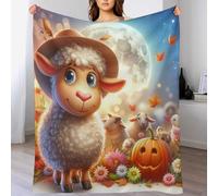 LLLBBB Mouton Mignon Couverture pour Enfants Adultes - Flannel, Couvertures Douce - Respirante, Hypoallergénique, pour Lit Ou Canapé 130×150cm
