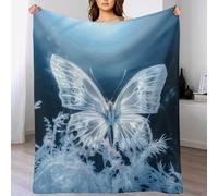 LLLBBB Papillon - Couverture Polaire Douce Flannel - Couvertures De Canapé Chaude - Convient À Toutes Les Saisons 100×130cm