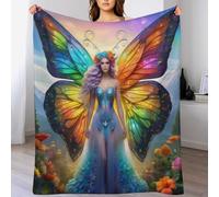 LLLBBB Papillon Couverture Polaire en Flanelle Flannel, Couvertures Lit en Peut Être Utilisée comme Draps De Lit, Housse De Canapé 130×150cm