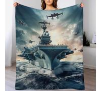 LLLBBB Porte-Avions Plaid Couverture en Flanelle Super Douce, Couvertures en Flannel De Confortable Et Chaude, Convient À Toutes Les Saisons. 150×200cm