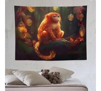 LLLBBB Singe Décoration De Salle De Tapisserie, Tenture Murale De En Tissu Mural, Muraux De Tapisseries, Tissu Pour Le Mur De La Décoration Du Salon De La Maison 150×200cm