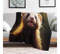 LLLBBB Vison Chaudes Couverture en Polaire Flannel Légères Couvertures Toutes Saisons pour Voyager, Lit Ou Canapé 140×180cm