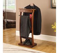 LLLD Valet De Chambre Portant avec Vide-Poches Et Porte-Cravates Tiroirs Valet Bois Massif Idéal pour Votre Dressing Salle De Bain Ou Chambre d'amis (Size : 44.4 * 30 * 112.2cm)