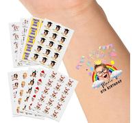 LLLGSH Autocollants de Tatouage personnalisés, Tatouages personnalisés avec Visage Photo Nom Logo, Tatouage temporaire étanche pour Mariage, Anniversaire, Fête, Cérémonie de Graduation