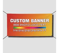 LLLGSH Bannières personnalisées-bannières personnalisées avec bannière Photo et nom-Bannière Joyeux Anniversaire Personnalisable-adaptées à diverses Occasions intérieures et extérieures-60×120CM