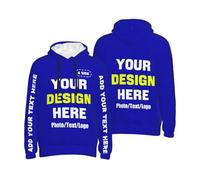 LLLGSH Sweats à Capuche personnalisés - Concevez Vos Propres Sweats à Capuche personnalisés - Ajoutez Votre Propre Photo/Texte/Logo - pour Hommes/Femmes/Enfant