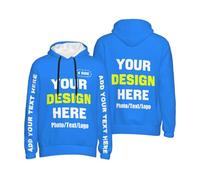 LLLGSH Sweats à Capuche personnalisés - Concevez Vos Propres Sweats à Capuche personnalisés - Ajoutez Votre Propre Photo/Texte/Logo - pour Hommes/Femmes/Enfant