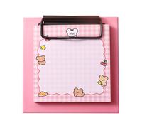 LLLmhuaa Bloc-notes carré de 30 feuilles de 7,6 x 7,6 cm avec presse-papiers, fournitures scolaires et de bureau pour notes, mémos, organisation, bloc-notes en papier