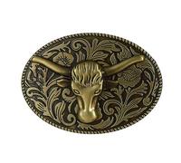 LLLmhuaa Boucle de ceinture en métal de style cowboy occidental, multi-types, lien de roche, fournitures unisexes, boucle de ceinture de cowboy occidentale, D, taille unique