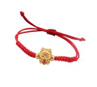 LLLmhuaa Bracelets tendance réglables tissés à la main avec pendentif dragon - Bracelet chinois en corde rouge pour toutes les occasions - Bracelets chinois du Nouvel An, taille unique, Comme décrit