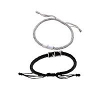LLLmhuaa Bracelets tressés faits à la main en bambou tressé pour couple - Parfait pour la Saint-Valentin et un usage quotidien - Accessoire de mode durable