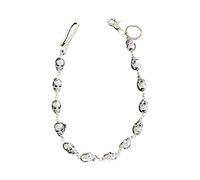 LLLmhuaa Chaîne de jeans Hip Hop Jupe Pantalon Gothique Tête de Mort Portefeuille avec Double Crochet Poche Ceinture Bijoux Crâne Pantalon Chaîne