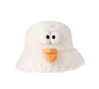 LLLmhuaa Chapeau cloche épais pour femme coupe-vent pour voyage, camping, ski, pêcheur, shopping pour petite amie, chapeau pour femme pour temps froid pour la mode, Gros yeux blancs, taille unique