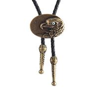 LLLmhuaa Cravate Western Bolo Loup Collier Cowboy Cuir Cravate Bolo Cravate, a, taille unique