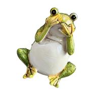 LLLmhuaa Grenouilles assises - Décoration de jardin - Statue en résine - Décoration de jardin d'extérieur - Figurine pour cour et patio