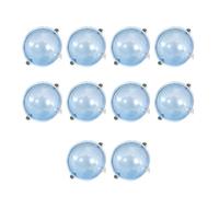 LLLmhuaa Lot de 10 flotteurs à bulles creuses transparentes pour la pêche, accessoires d'extérieur, perles creuses