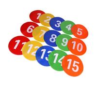 LLLmhuaa Marqueurs d'agilité pour tapis de sol pour entraînement des enfants, jeux numérotés, marqueurs de sol antidérapants, cônes d'entraînement d'agilité