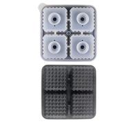 LLLmhuaa Moule en silicone à 4 grilles carrées rondes pour puddings au chocolat, outil de fabrication de glaçons