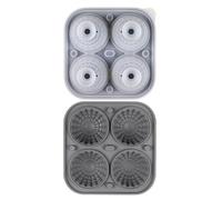 LLLmhuaa Moule en silicone à 4 grilles carrées rondes pour puddings au chocolat, outil de fabrication de glaçons