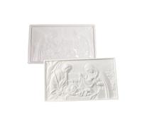 LLLmhuaa Moule multifonction en résine avec motif familial - Outil de bricolage - Texture en silicone - Convient pour la décoration de la maison, les décorations religieuses, taille unique, Comme