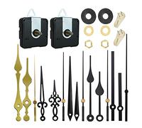 LLLmhuaa Mouvement d'horloge à quartz avec 5 ensembles d'aiguilles 13/18/20 mm pour mécanisme de réparation, mouvement à quartz silencieux, horloge murale, ensemble d'aiguilles de table d'horloge, kit