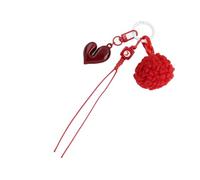 LLLmhuaa Porte-clés unique en peluche en forme de cœur et ours - Ajoute une touche de style à votre sac ou voiture - Élégant porte-clés rouge, Rouge, taille unique