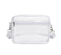 LLLmhuaa Sac à bandoulière polyvalent tendance en PVC imperméable pour les loisirs pour fille et femme, sac à bandoulière transparent tendance, blanc, One Size