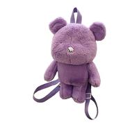 LLLmhuaa Sac à dos polyvalent en peluche ludique pour femme et compagnon amusant pour filles, décoration pour la maison, la chambre à coucher, la voiture, violet