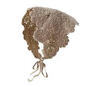 LLLmhuaa Turban en crochet avec motif floral délicat pour femme - Accessoire de cheveux pour femme - Fait à la main avec un joli motif triangulaire