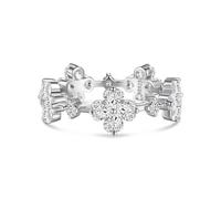Lllunimon 925 Sterling Silver Quatre Feuilles Trèfle Promesse Anneaux Promesse Engagement Bagues de mariage pour les femmes Cubic Zirconia Interchangeable Bague de mariée Lucky Rings pour elle,Size8