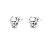 Lllunimon Argent sterling 925 Boucles d'oreilles pour femmes Crâne Boucles d'oreilles Boucles d'oreilles gothiques Rock Concert Bijoux Usage quotidien Accessoires stimulant la confiance