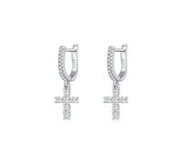 Lllunimon Argent sterling 925 femmes boucles d'oreilles Croix pendentif boucles d'oreilles Zircon ornements tous les jours porter un cadeau pour elle