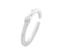 Lllunimon Bague branche de perle Bague en argent sterling pour femmes Bijoux d'inspiration forêt élégant et simple empilable tous les jours Cadeau pour elle,Blanc