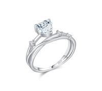 Lllunimon Bague croisée bras bague de fiançailles Exquis Forme d'amour Femmes 925 Argent Sterling Bague Bijoux Créatifs Usure Tous les jours Cadeau pour elle,Size 9