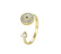 Lllunimon Bague en argent 925 oeil du diable Bijoux rotatifs en diamant micro-sertis Style personnalisé Des cadeaux de tous les jours pour elle,D'or