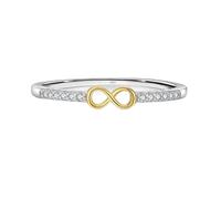Lllunimon Bague en argent sterling 925 pour femmes symbole infini découpé bague d'amour bicolore bijoux bijoux de mariage pour un usage quotidien,A,Size 9
