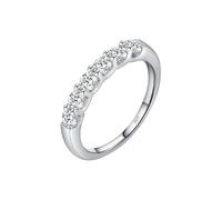 Lllunimon Bague femme en argent sterling 925 Bague diamant intemporelle Élégante bague multi-pierres bras Bijoux de mariage Sertissage scintillant Usure quotidienne,Size 6